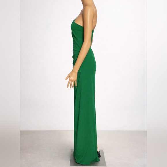 Cult Gaia Cobie One-shoulder Chainlink Gown Size Sm, Green - Picture 11 of 11